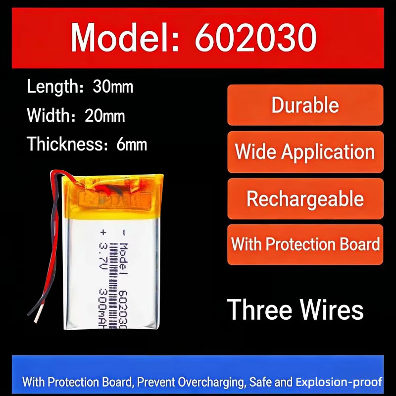 Watch Smartwatch - Bateria litowa 3.7V 300mAh 602030, baterie