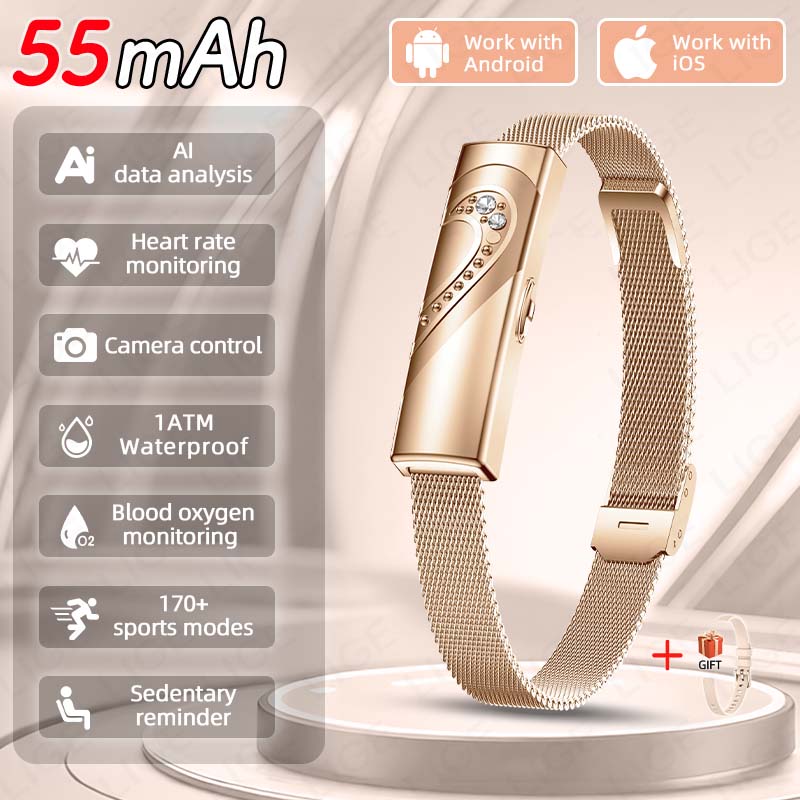 Couple Watches Smartwatch - Inteligentna bransoletka LIGE z monitorowaniem tętna