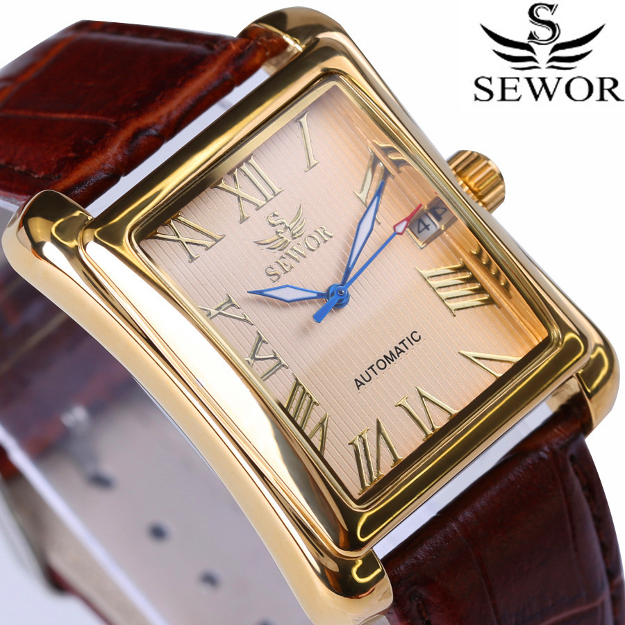 Smartwatch Watches Birthday Gift For Men - Męski automatyczny zegarek mechaniczny z kwadratową