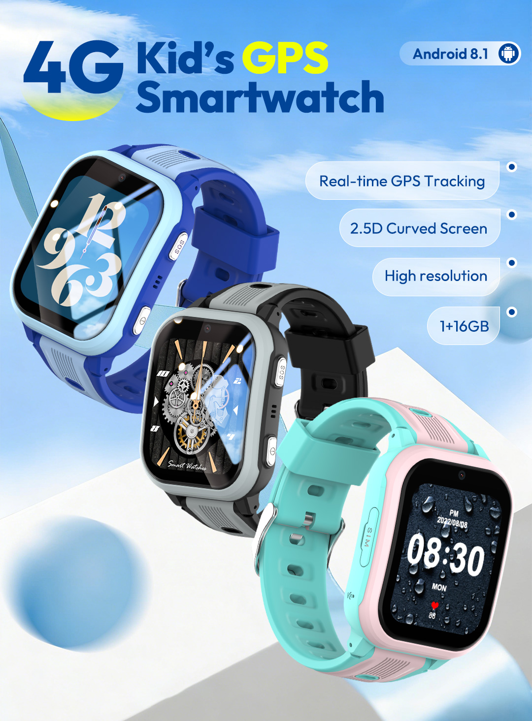 Smartwatch Watches For Kids With Gps - Wonlex 4G Smartwatch dla dzieci KT41
