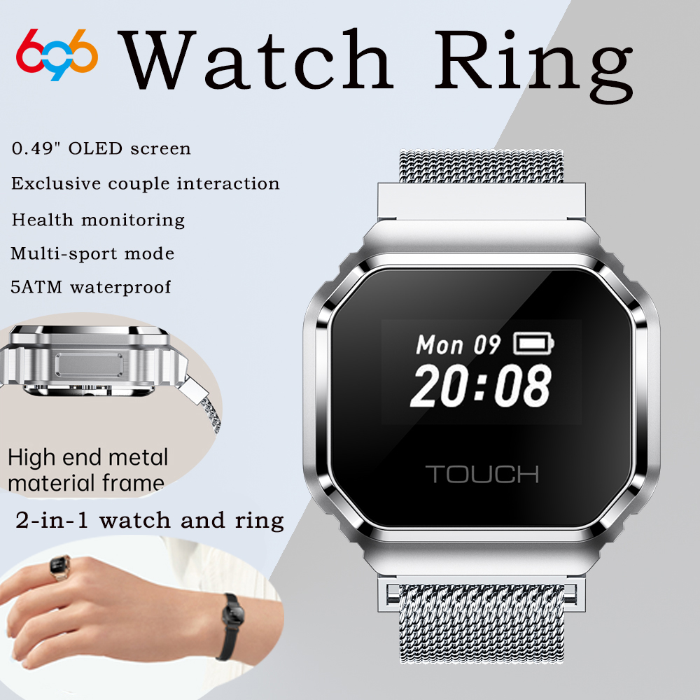 Couple Watches Smartwatch - Inteligentny pierścień z ekranem OLED 0,49
