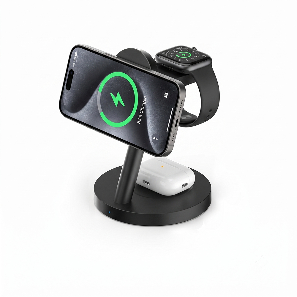 Smartwatch Apple Watch - Magnetyczna szybka bezprzewodowa stacja ładująca Qi2.2