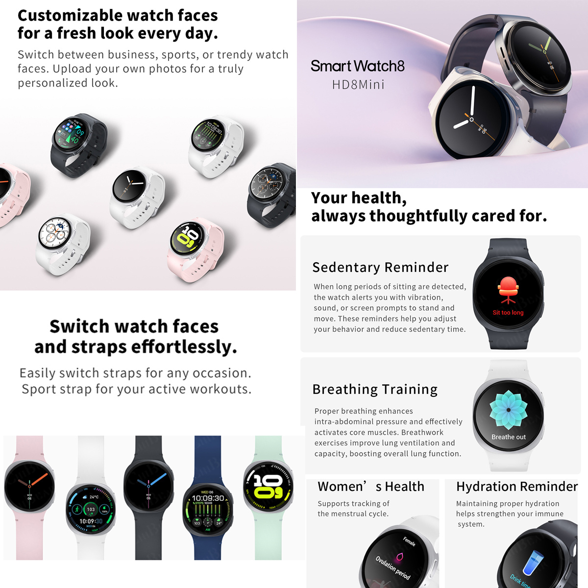 Nowe smartwatche 2026 8 Mini G – Smartwatch Health Watches For Men recenzja i cena