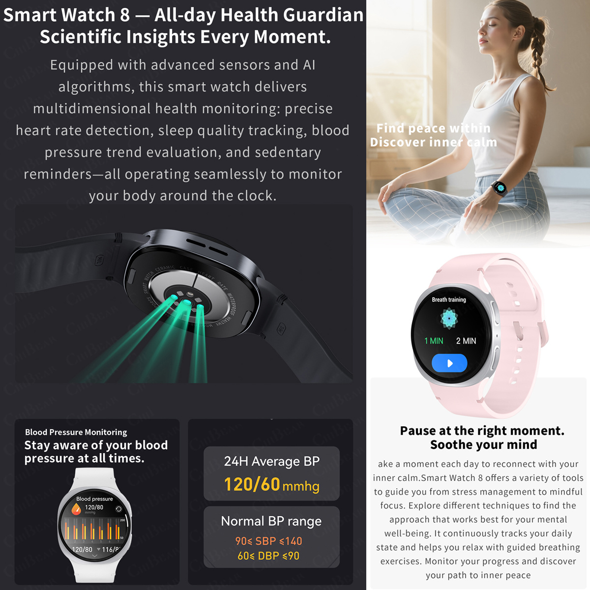 Nowe smartwatche 2026 8 Mini G – Smartwatch Health Watches For Men recenzja i cena