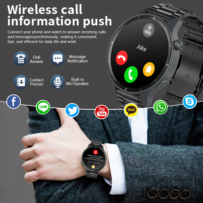 LIGE 3D Dynamic Dial Smart Wat – Smartwatch Latest Watches For Men recenzja i cena