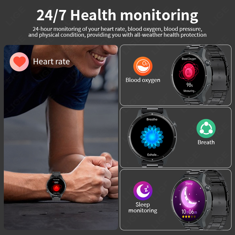 LIGE 3D Dynamic Dial Smart Wat – Smartwatch Latest Watches For Men recenzja i cena