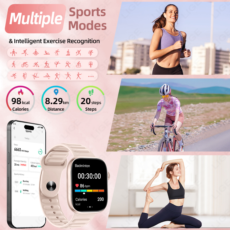 LIGE 2026 NOWY Smartwatch Moni – Couple Watches Smartwatch recenzja i cena
