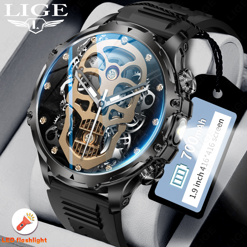 LIGE 700mah duża bateria latar – Smartwatch Latest Watches For Men recenzja i cena