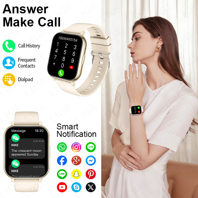 LIGE Nowy Smartwatch 1.83