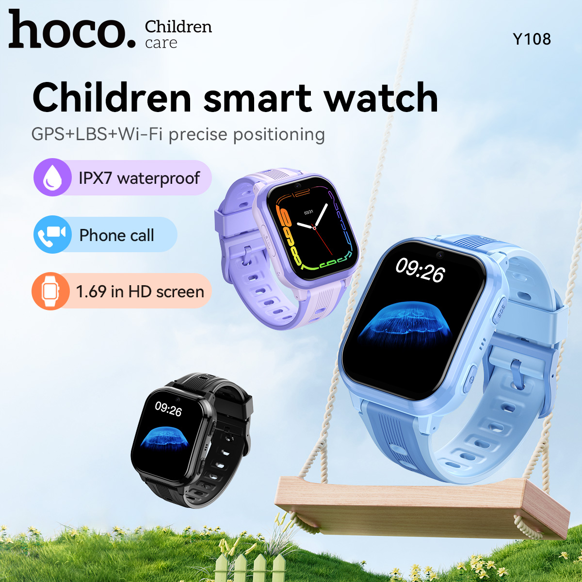 HOCO Y108 1.69-calowy zakrzywi – Smartwatch Watches For Kids With Gps recenzja i cena